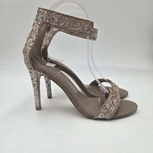 Joie Womens Adriana Pumps High Heal Shoes Glitter Straps Prom 37.5 Size US 7